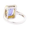 Image 3 : 3.31 ctw Tanzanite and Diamond Ring - 14KT White Gold