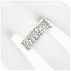 Image 3 : 14k White Gold 6.0 ctw Princess Channel Diamond Dual Double Row Eternity Band Ri
