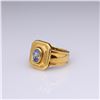 Image 2 : Heavy 18k Yellow Gold Sapphire Ring