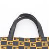 Image 7 : Gucci Black Yellow PVC Leather Square Tote Bag
