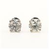 Image 1 : 2.99 ctw Diamond 18K White Gold Stud Earrings