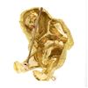Image 2 : 18K Yellow Gold Ruby & Diamond Detailed Textured Baby Gorilla Monkey Brooch Pin