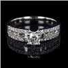 Image 1 : 0.46 ctw CENTER Diamond Platinum Ring (1.08 ctw Diamonds)