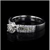 Image 2 : 0.46 ctw CENTER Diamond Platinum Ring (1.08 ctw Diamonds)