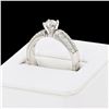 Image 3 : 0.46 ctw CENTER Diamond Platinum Ring (1.08 ctw Diamonds)