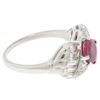 Image 6 : Antique Art Deco Platinum AGL Certified Oval Cut BLOOD RED Ruby & Diamond Ring
