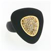 Image 1 : Roberto Coin Capri Plus 18k Gold Plated Silver & Ebony Wood Brown Diamond Ring