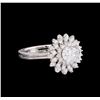 Image 1 : 14Kt White Gold 1.55 ctw Diamond Ring