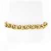 Image 1 : Vintage 14k Gold 7.25" Polished Interlocking Curb Link Stackable Chain Bracelet