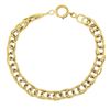 Image 2 : Vintage 14k Gold 7.25" Polished Interlocking Curb Link Stackable Chain Bracelet