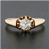 Image 2 : Antique Victorian 18k Gold 0.65 ctw Old Mine Prong Set Diamond Engagement Ring