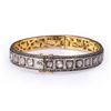 Image 1 : Vintage Indian Gold Topped Silver & Diamond Bangle