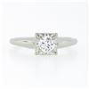 Image 4 : Vintage 14k White Gold 0.32 ctw Illusion Prong Diamond Solitaire Engagement Ring