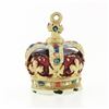 Image 1 : Vintage British 9K Gold Imperial State Crown w/ Multicolor Enamel Charm Pendant