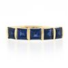 Image 4 : 18k Yellow Gold 1.75 ctw Square Step Cut Sapphire Bar Channel 5 Stone Band Ring