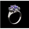 Image 4 : 14KT White Gold 2.48 ctw Tanzanite, Sapphire and Diamond Ring