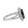 Image 3 : 2.64 ctw FANCY BLACK CENTER Diamond 14KT White Gold Ring (3.44 ctw Diamonds)