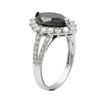 Image 4 : 2.64 ctw FANCY BLACK CENTER Diamond 14KT White Gold Ring (3.44 ctw Diamonds)