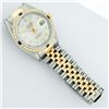 Image 8 : Rolex Mens Two Tone Silver And Sapphire Diamond 36MM Datejust Wristwatch
