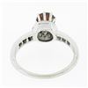 Image 6 : Vintage 18k White Gold.93 ctw Round Prong Garnet Solitaire & Diamond Accents Rin