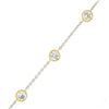 Image 6 : NEW 18k TT Gold 16.5" 4.38 ctw Large Bezel Set Diamond by the Yard Chain Necklac