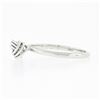 Image 5 : Petite 18K White Gold Simple Polished Interlocking Triple Wire Open Knot Ring