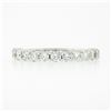 Image 4 : NEW 14k White Gold 1.14 ctw Round Shared Prong Diamond Classic Wedding Band Ring