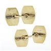 Image 3 : Antique Edwardian 14k Gold Platinum Etched Engraved Rectangular Cufflinks Links