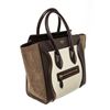 Image 2 : Celine Brown Multicolor Suede Leather Micro Luggage Handbag