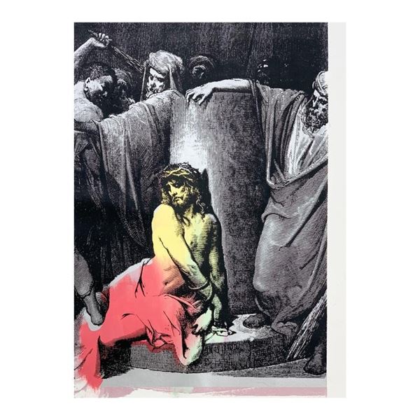 Jesus in Thorns State 1 by Steve Kaufman (1960-2010)