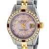 Image 1 : Rolex Ladies Quickset Two Tone Pink Diamond And Ruby Datejust Wristwatch 26MM