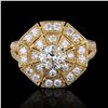 Image 1 : 0.71 ctw CENTER Diamond 18K Yellow Gold Ring (1.48 ctw Diamonds)