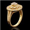 Image 2 : 0.71 ctw CENTER Diamond 18K Yellow Gold Ring (1.48 ctw Diamonds)