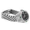 Image 4 : Rolex Ladies Quickset Black Index White Gold Emerald And Diamond Bezel With Hidd