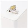 Image 3 : 0.42 ctw Fancy Yellow CENTER Diamond 14K Yellow and White Gold Ring (0.99 ctw Di