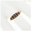 Image 3 : Antique Victorian 18K Gold 1.0 ctw Graduating Old Cut Red Spinel 5 Stone Band Ri