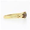 Image 5 : Antique Victorian 18K Gold 1.0 ctw Graduating Old Cut Red Spinel 5 Stone Band Ri