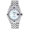 Image 2 : Rolex Mens Stainless Steel White Diamond Lugs And Sapphire Datejust 36MM