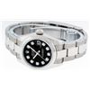 Image 7 : Rolex Ladies Stainless Steel Black Diamond Quickset Datejust With Oyster Band