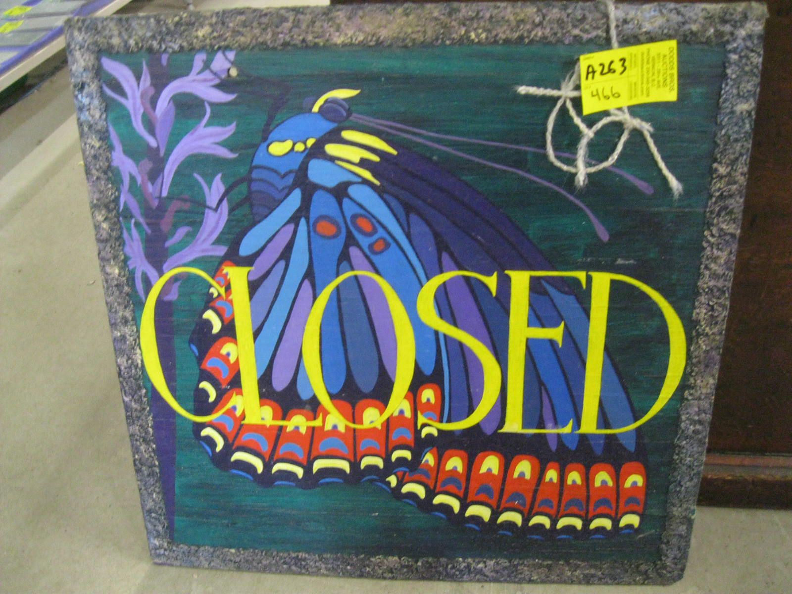 ORIGINAL HANDPAINTED OPEN/CLOSED SIGN