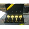 Image 1 : CASED GOLD WINE GOBLET SET