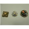 Image 1 : 3 Assorted Antique Brooches