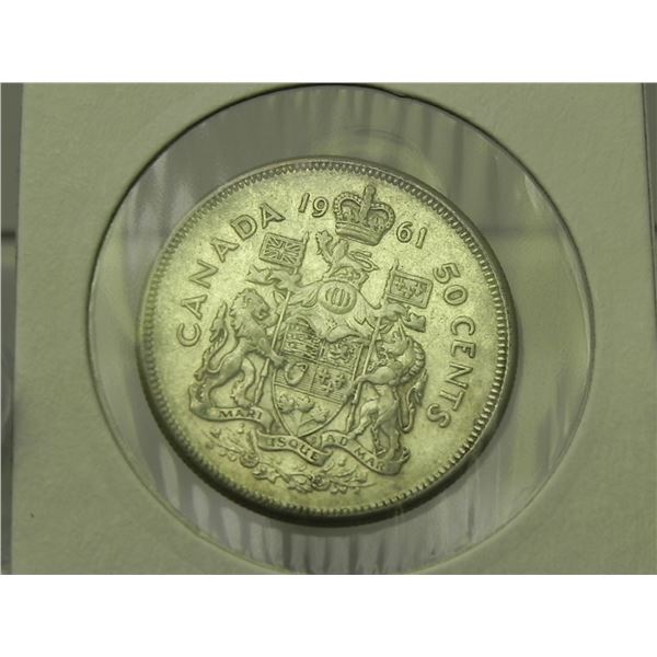 1961 Canada Silver 50 Cent Piece
