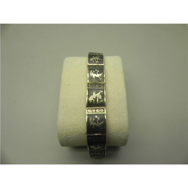 Sterling Silver Siam Bracelet