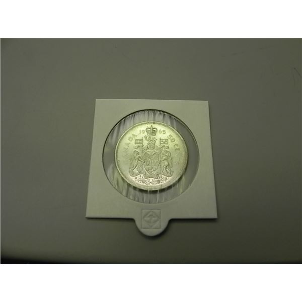 1965 Canada Silver 50 Cent Piece