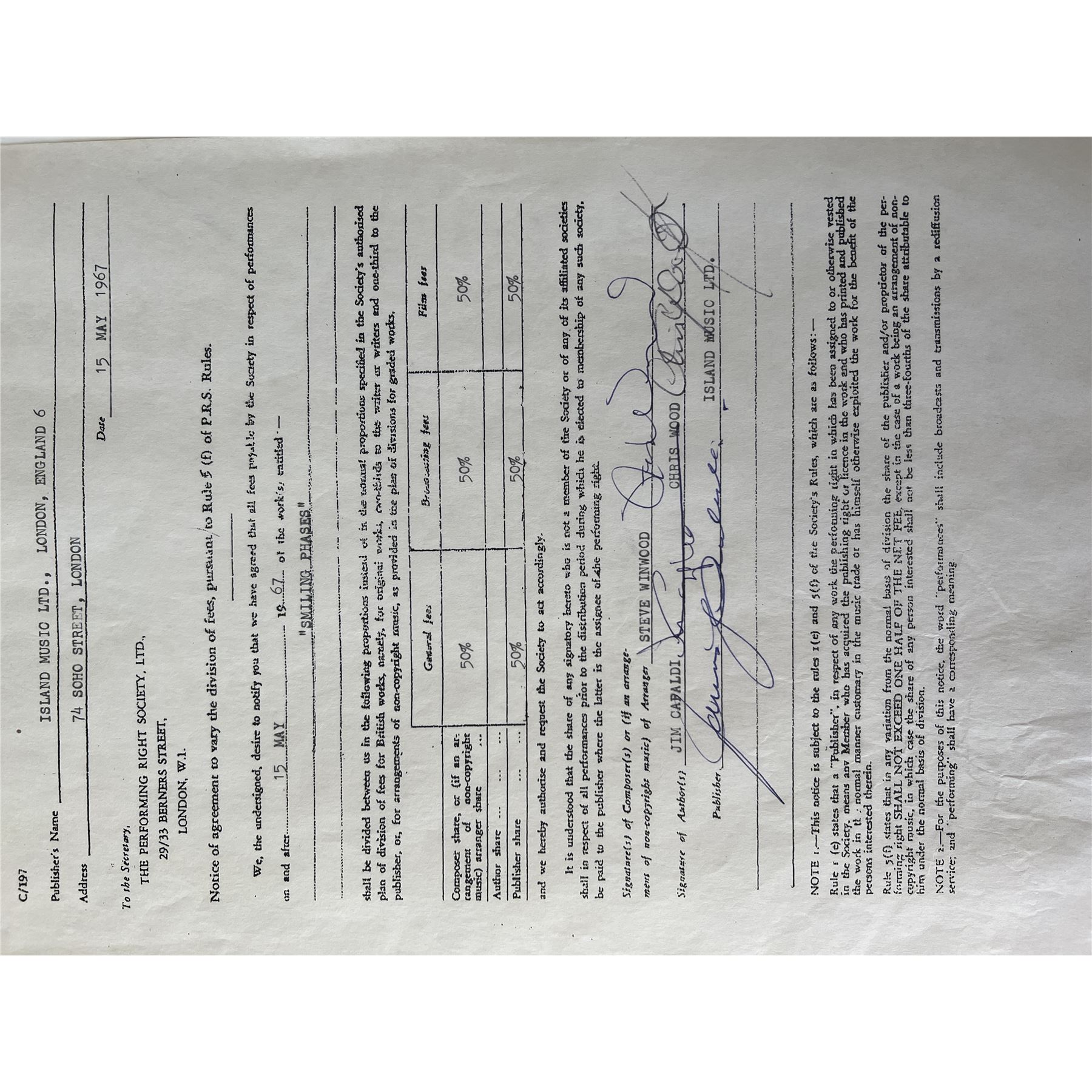 Traffic signed contract