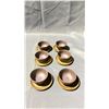 Image 2 : SET OF SIX PURPLE CLAY TEACUP AND SAUCERS