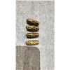 Image 1 : 4 TIBETAN NINE EYED DZI BEADS APPROX 1"