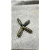 Image 1 : 4 TIBETAN "WHEEL OF FORTUNE" DZI BEADS APPROX  1 1/4"