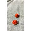 Image 1 : 2 JAPANESE RED CORAL BEADS APPROX 1/2"